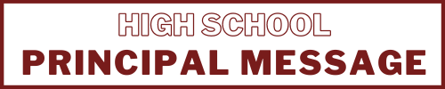 High School Principal Message